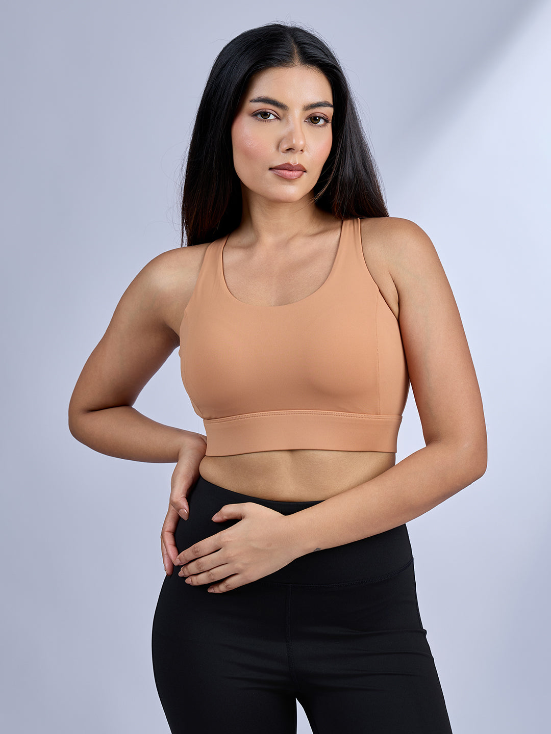 Autumn Peach Y-Back Sports Bra