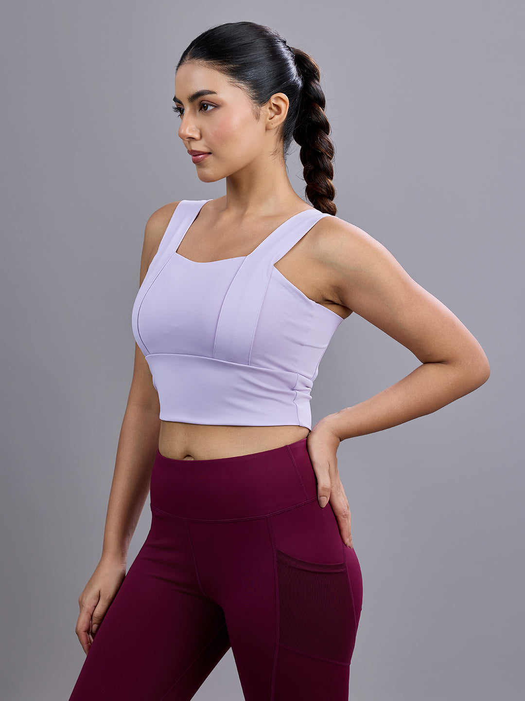 Lavender Diamonds Sports Bra