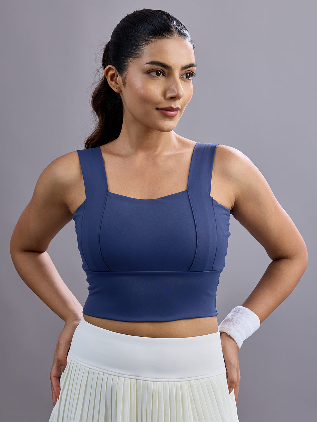 Peacock Blue Diamonds Sports Bra