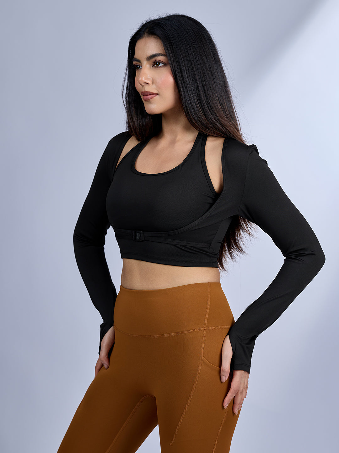 Starlight Black Layers Crop Top