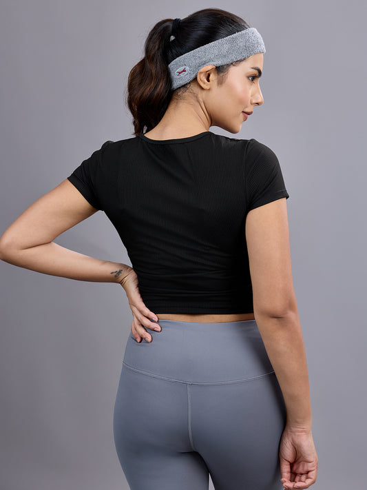 Sabi Flow Ribbed Short Sleeve Crop Top