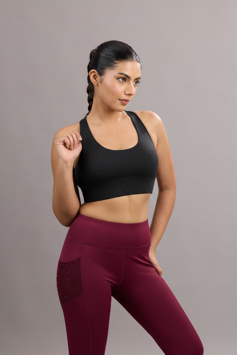 Starlight Black Pulse Sports Bra