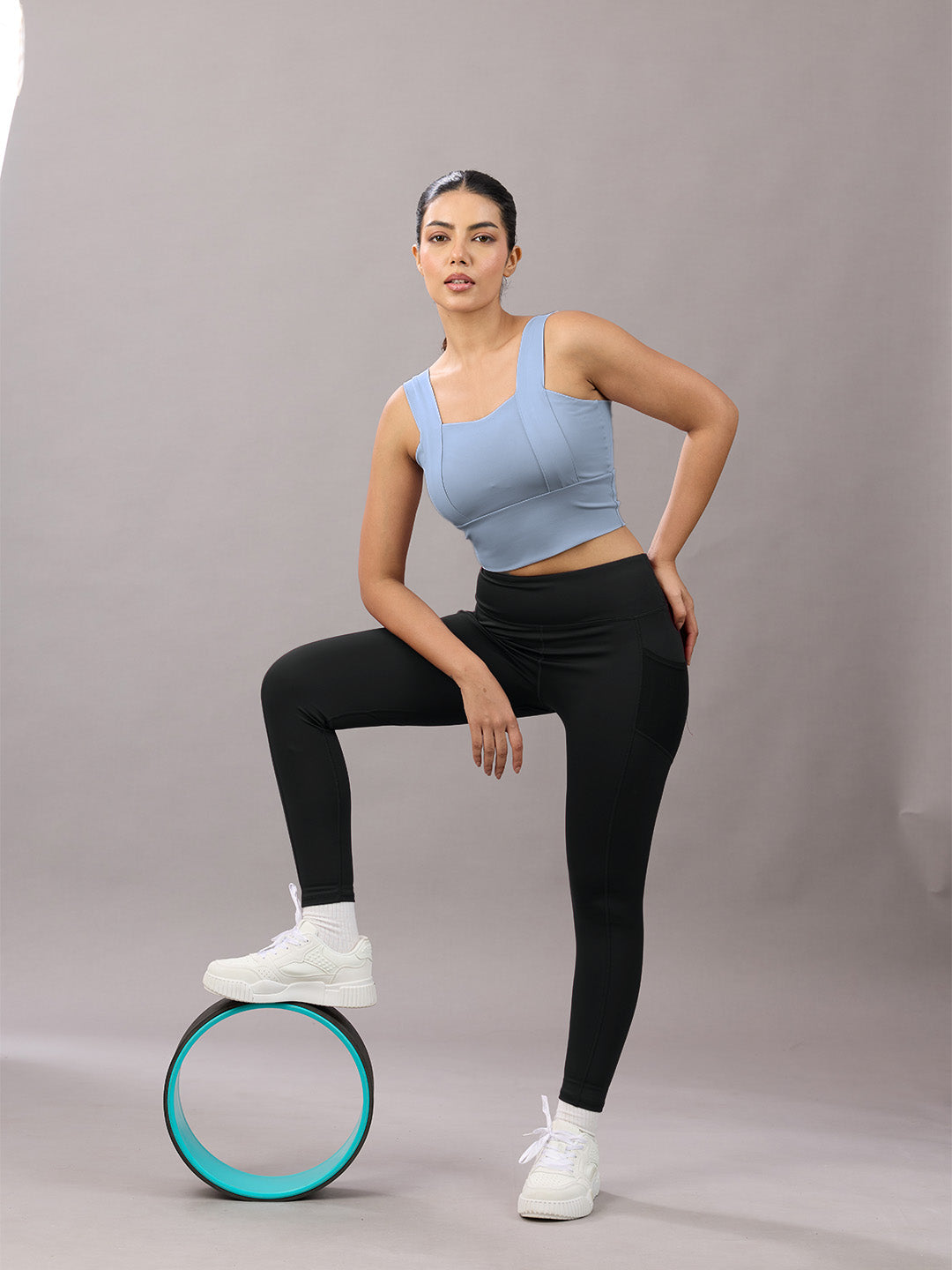 Glacier Blue Diamonds Sports Bra