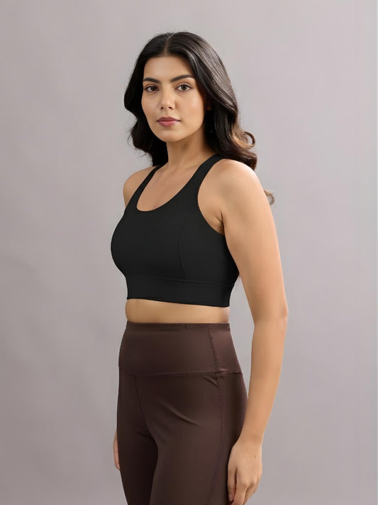 Starlight Black Y-Back Sports Bra