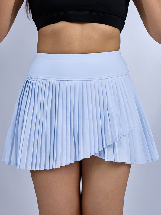 Sky Blue Pleated Skirt
