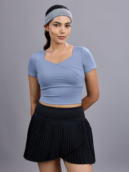 Sabi Aura V-Neck Short Sleeve Crop Top