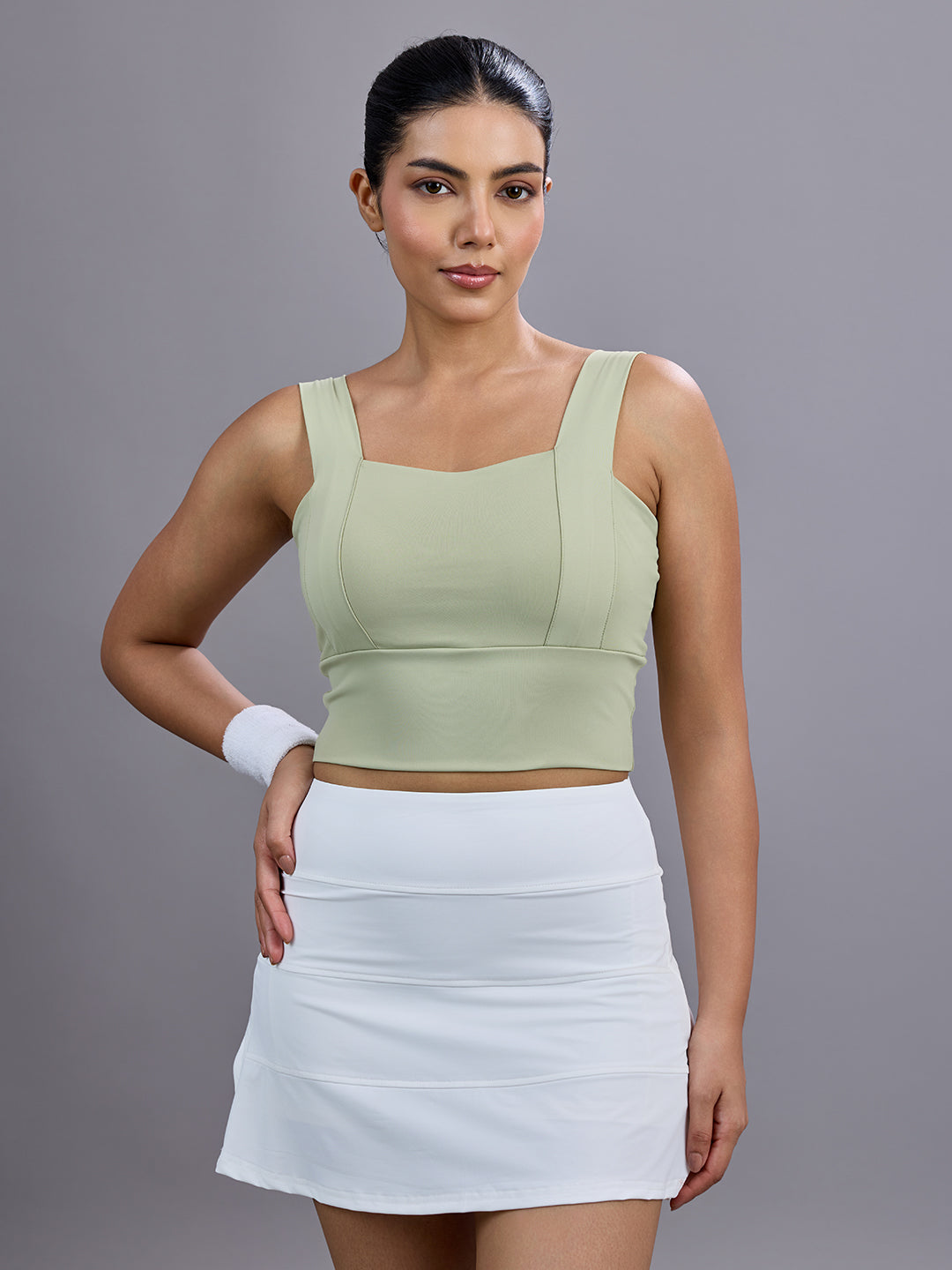 Sabi Matcha Green Diamonds Sports Bra Sports Bra
