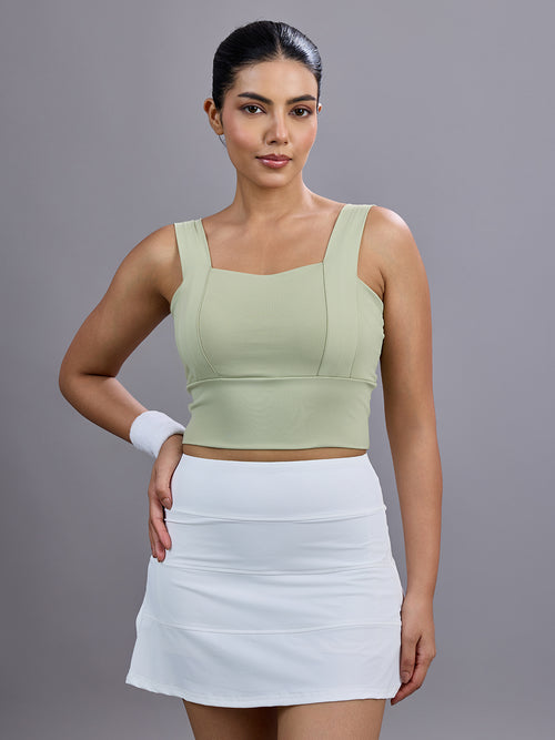Matcha Green Diamonds Sports Bra