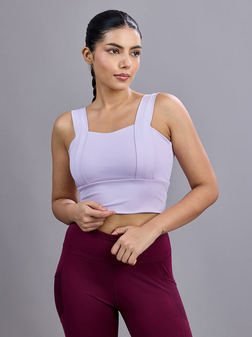 Lavender Diamonds Sports Bra