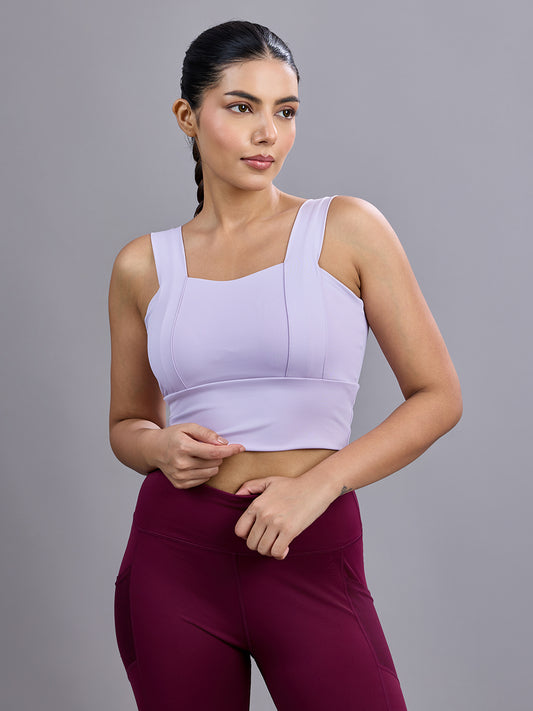 Lavender Diamonds Sports Bra