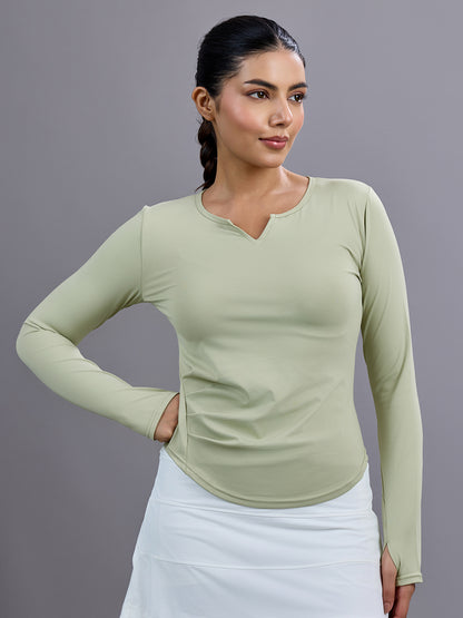 Sabi Flow V-Neck Long Sleeve Tee