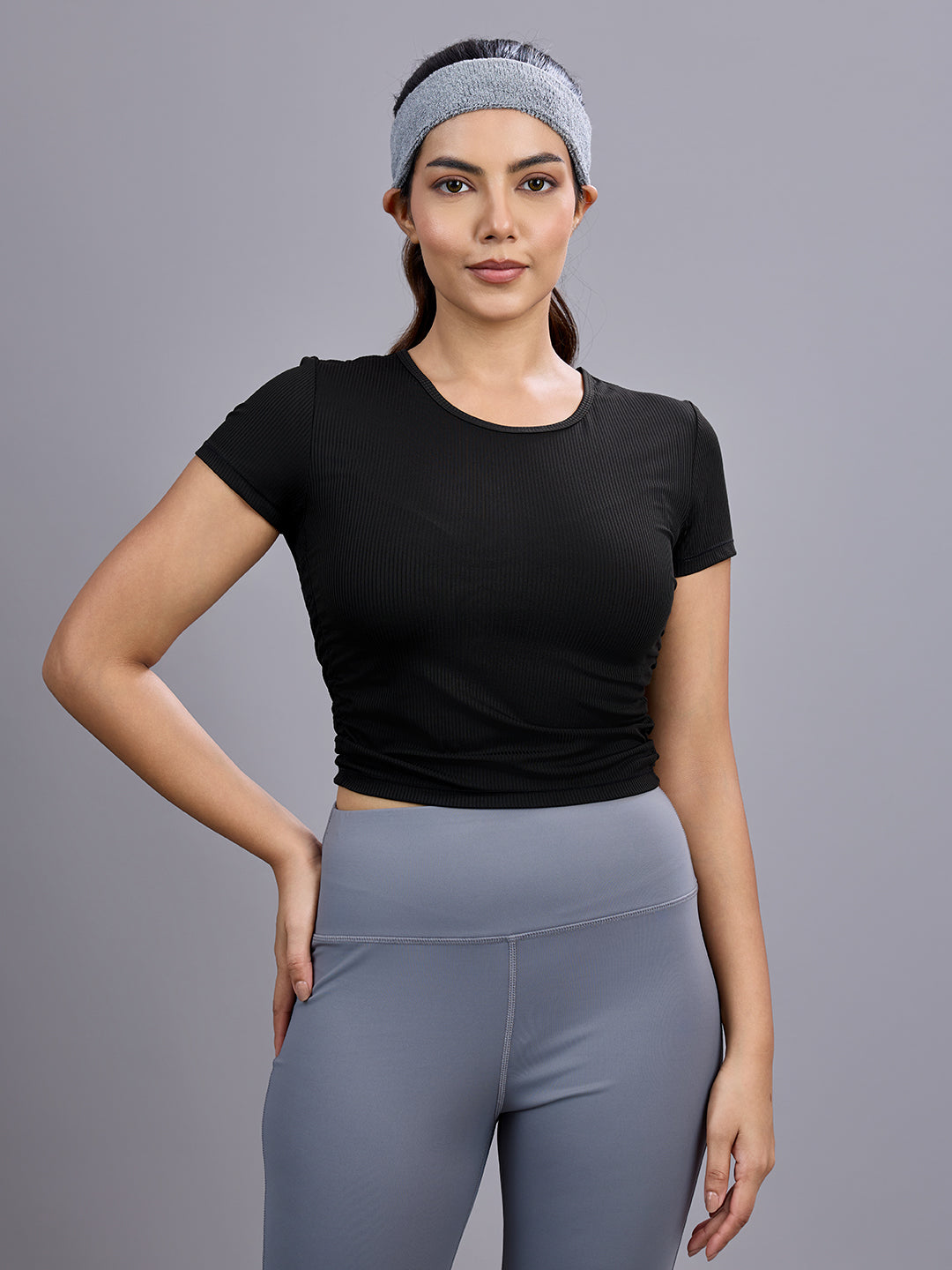 Sabi Flow Ribbed Short Sleeve Crop Top