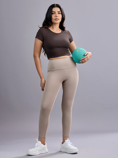 Sabi Flow Ribbed Short Sleeve Crop Top