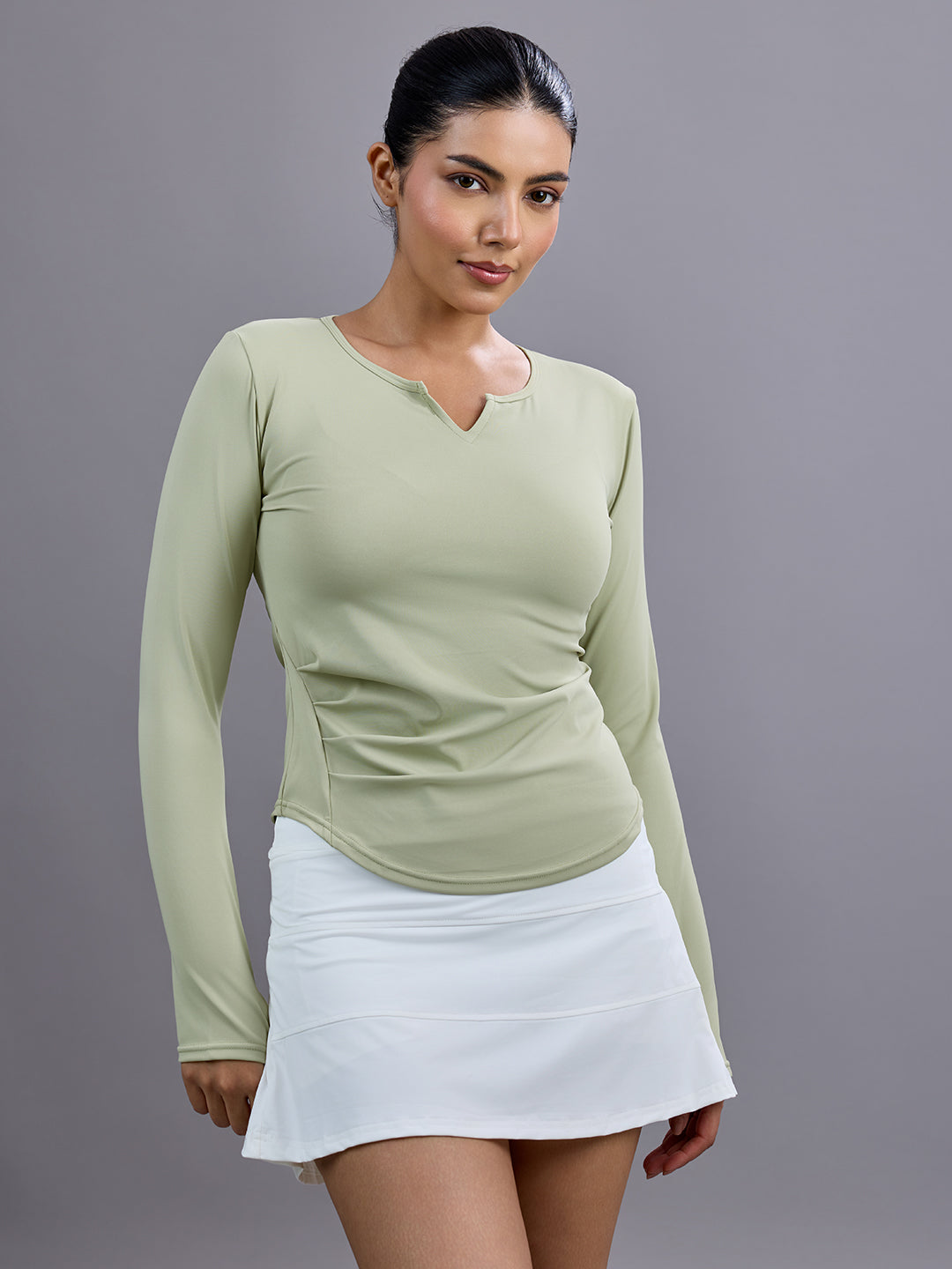 Sabi Flow V-Neck Long Sleeve Tee