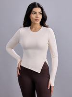 SABI Cream White Asymmetry Tee