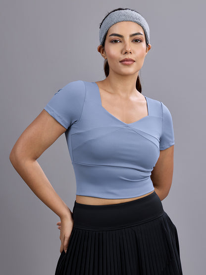 Sabi Aura V-Neck Short Sleeve Crop Top