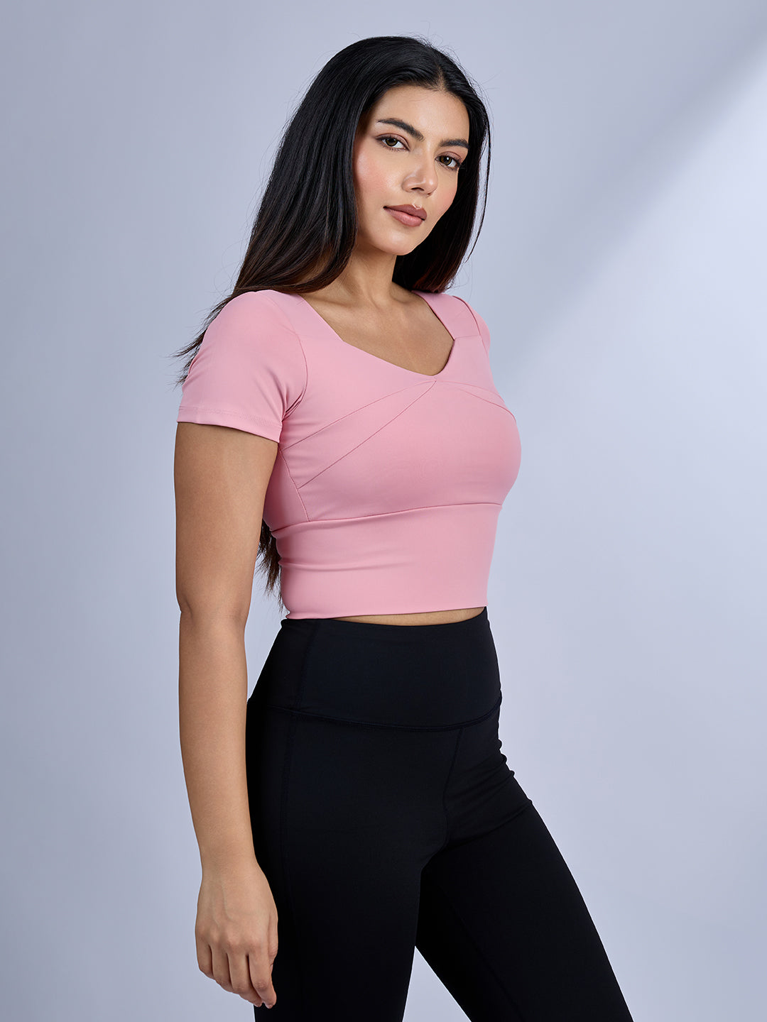 Sabi Aura V-Neck Short Sleeve Crop Top