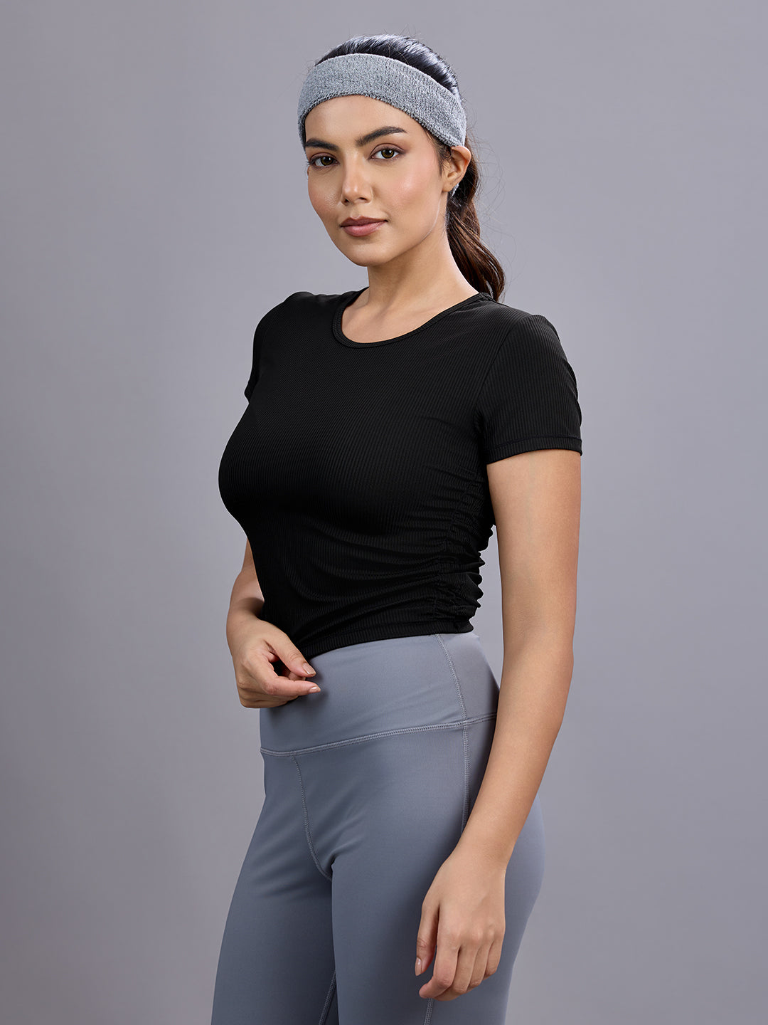 Sabi Flow Ribbed Short Sleeve Crop Top