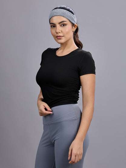 Sabi Flow Ribbed Short Sleeve Crop Top