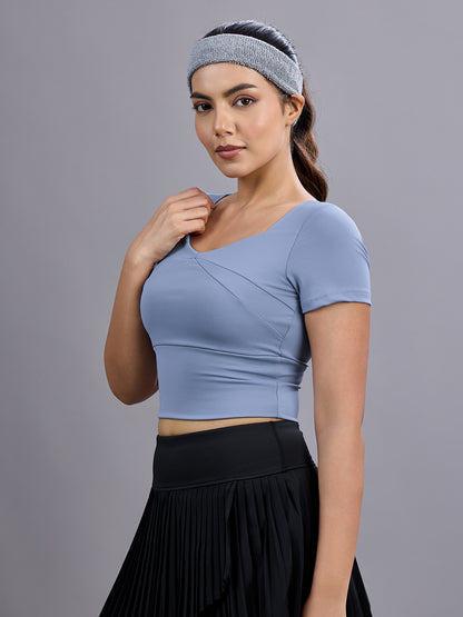 Sabi Aura V-Neck Short Sleeve Crop Top