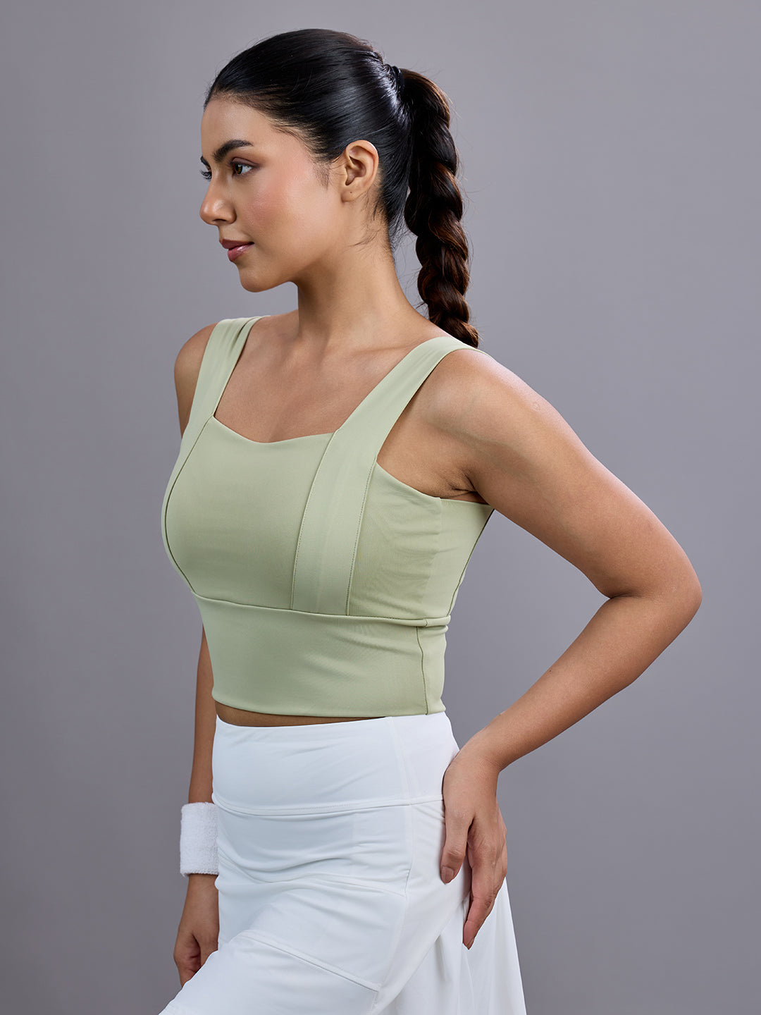 Sabi Matcha Green Diamonds Sports Bra Sports Bra