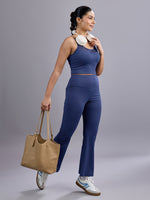 Sabi Navy Blue Nova Flared Pant Leggings