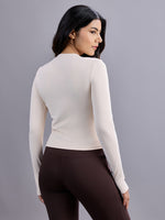 SABI Cream White Asymmetry Tee