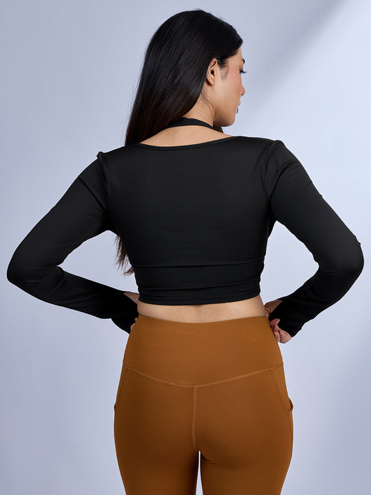 Starlight Black Layers Crop Top