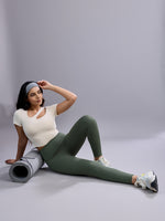 Sabi Olive Green High-Rise Legging Leggings