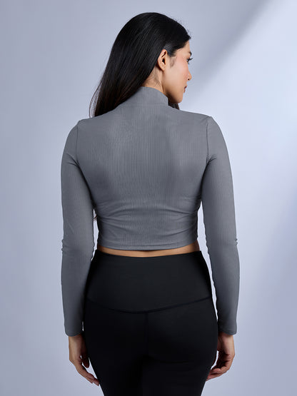 Sabi Aura Turtle-Neck Crop Top