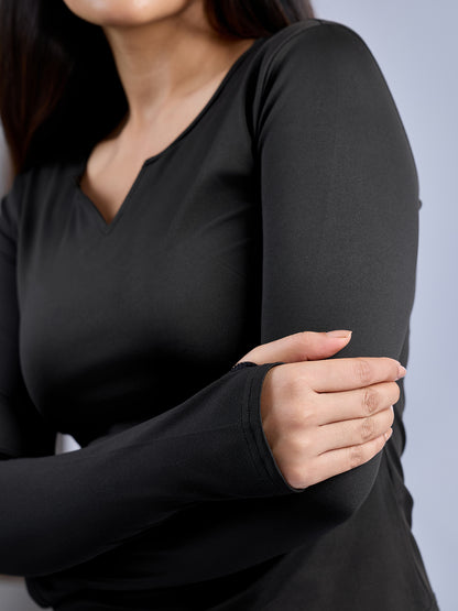 Sabi Flow V-Neck Long Sleeve Tee