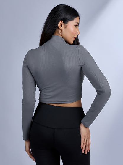 Sabi Aura Turtle-Neck Crop Top