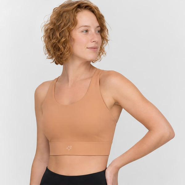 Autumn Peach Y-Back Sports Bra