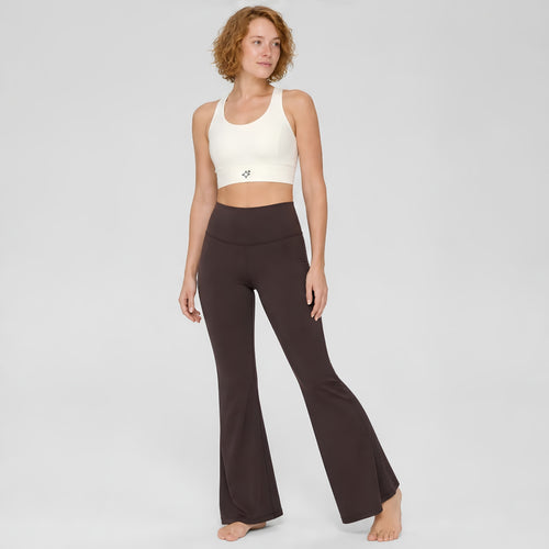 Cream White Y-Back Sports Bra
