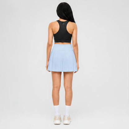 Sky Blue Pleated Skirt