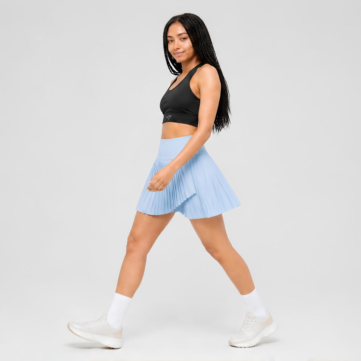 Sabi Sky Blue Pleated Skirt skirt