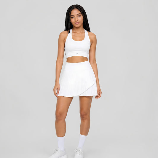 Cloud White Pleated Skirt