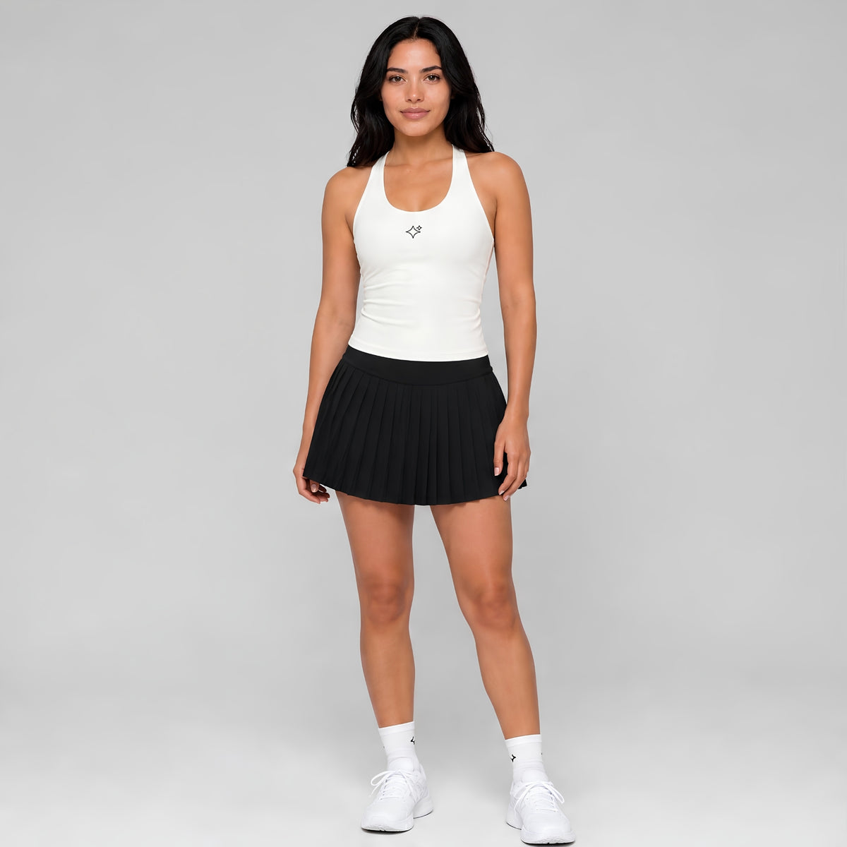 SABI Ivory White Alpha Cross Back Sports Bra Sports Bra