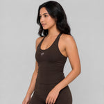 SABI Mocha Brown Alpha Cross Back Sports Bra Sports Bra