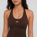 SABI Mocha Brown Alpha Cross Back Sports Bra Sports Bra