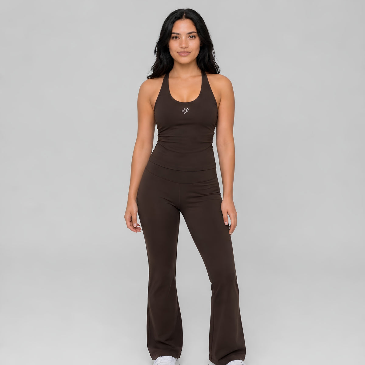 SABI Mocha Brown Alpha Cross Back Sports Bra Sports Bra