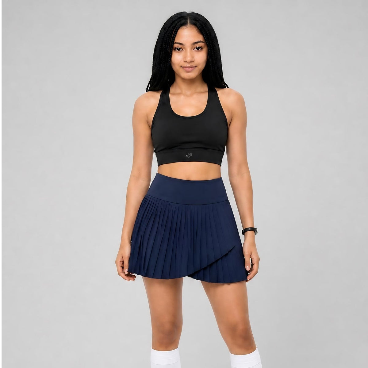 Sabi Navy Blue Pleated Skirt skirt