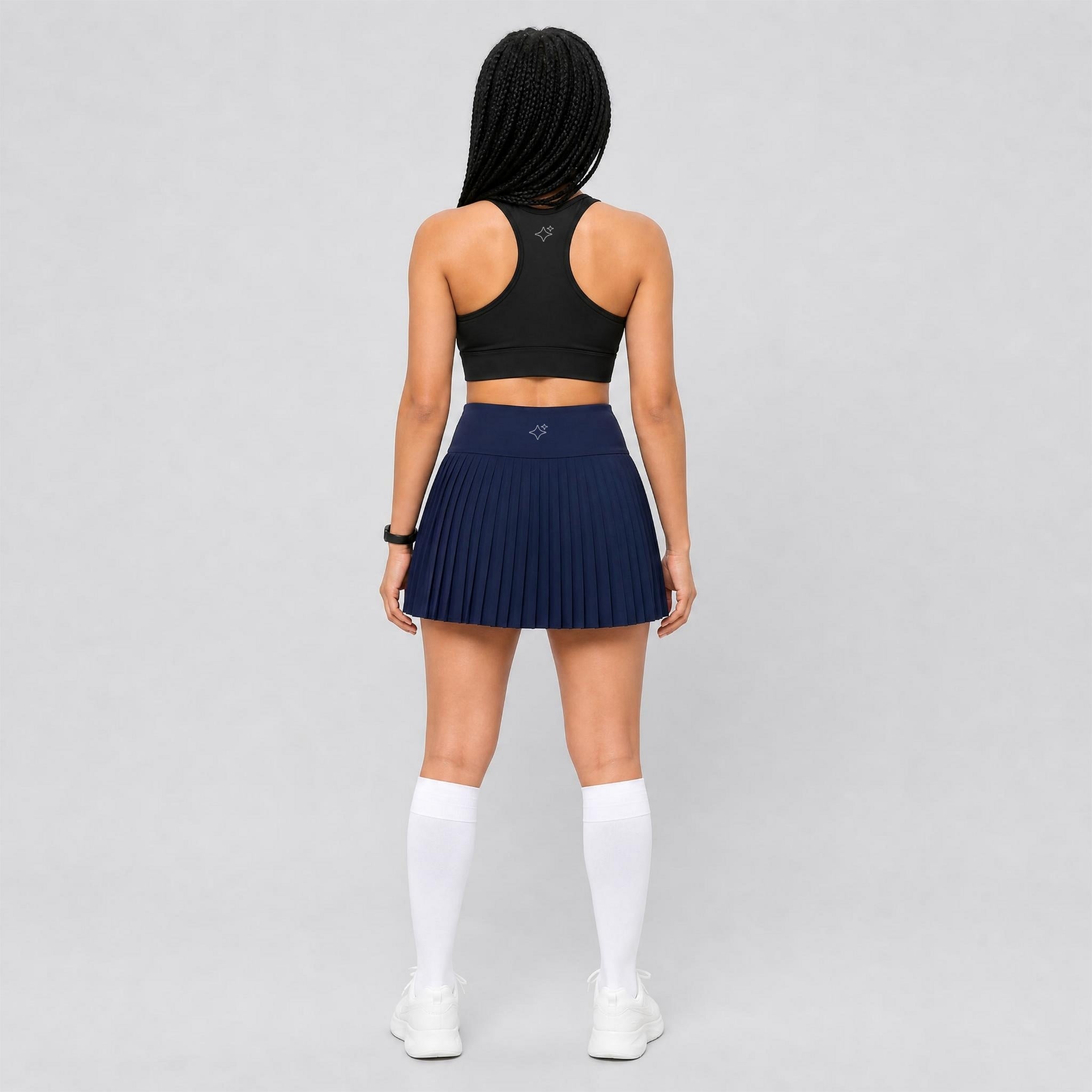 Navy Blue Pleated Skirt – SABI