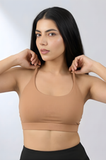 Sabi Peach Halterneck Sports Bra Sports Bra