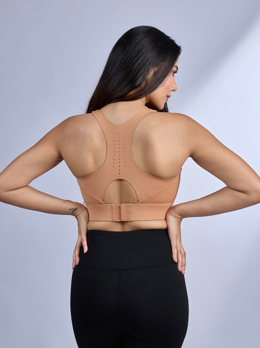 Autumn Peach Y-Back Sports Bra