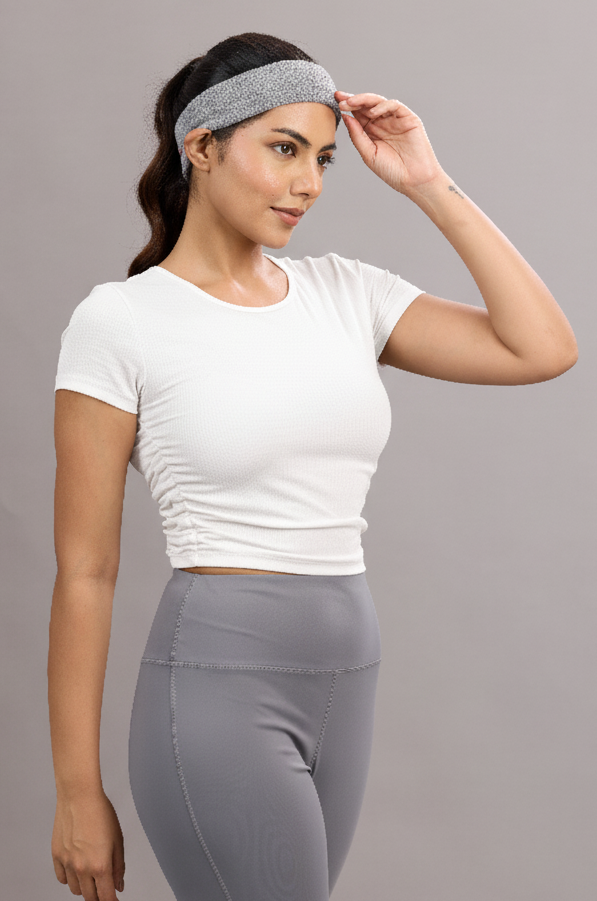Sabi Cream White Ribbed Crop Top Crop Top