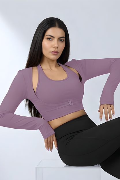 Royal Purple Layers Crop Top