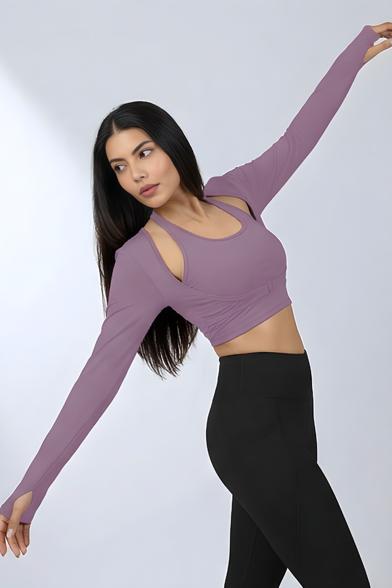 Royal Purple Layers Crop Top
