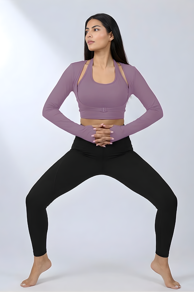 Royal Purple Layers Crop Top